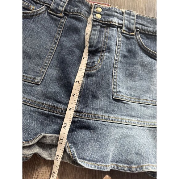 Vintage 2004 Old Navy Ruffle Mini Denim Skirt size 8 - Picture 8 of 8